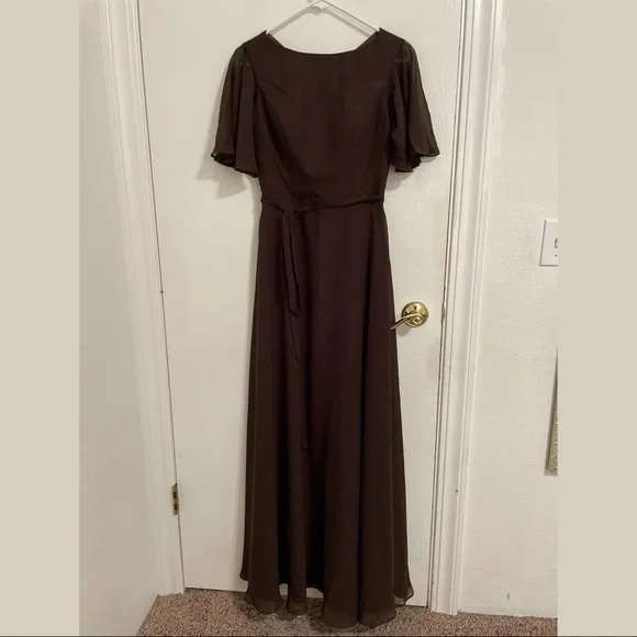 Babaroni | Dresses | Babaroni Dark Brown Aline Bridesmaid Dress